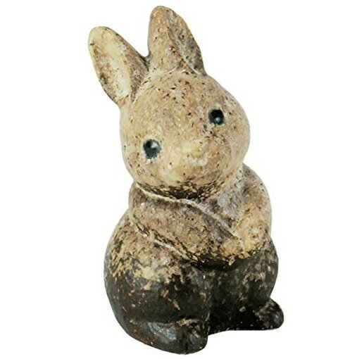 信楽焼 ちび立うさぎ・粉引風（5号）