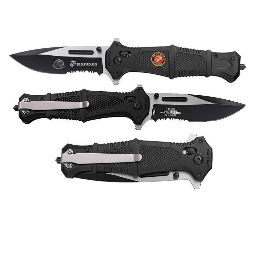 マスターカット MASTERCUTLERY M-3010BK USMCレスキューフォルダー 半波