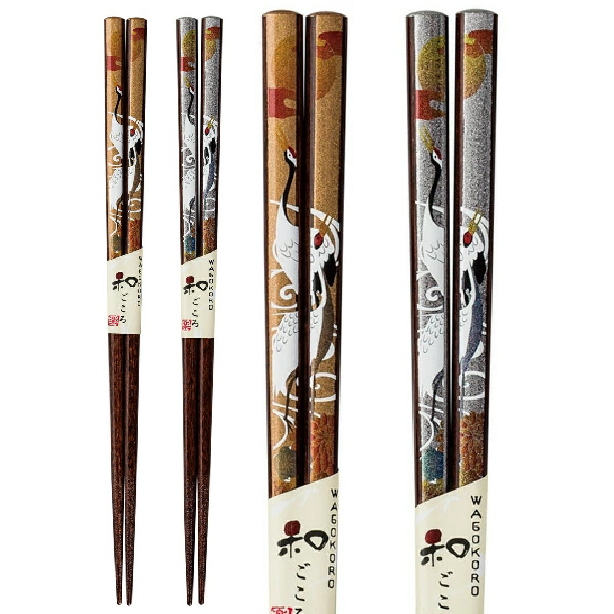 Rakuten - 山中漆器 木製 夫婦箸 鶴