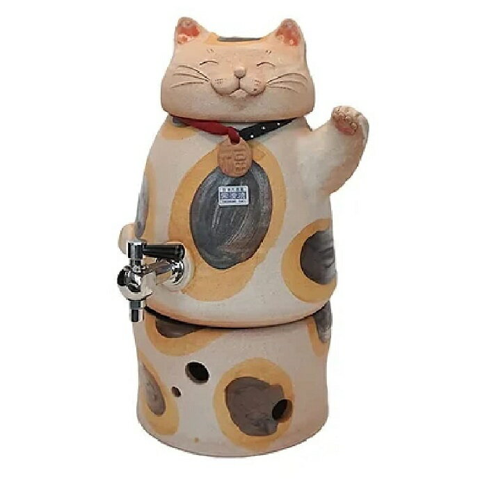 常滑焼 焼酎サーバー 焜清作 招き猫 三毛猫 (1800ml)