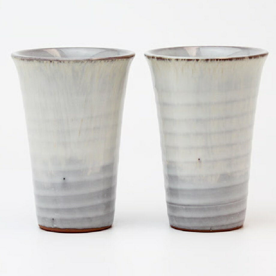 萩焼 椿秀窯 絹雲フリーカップペア（240ml）×2客