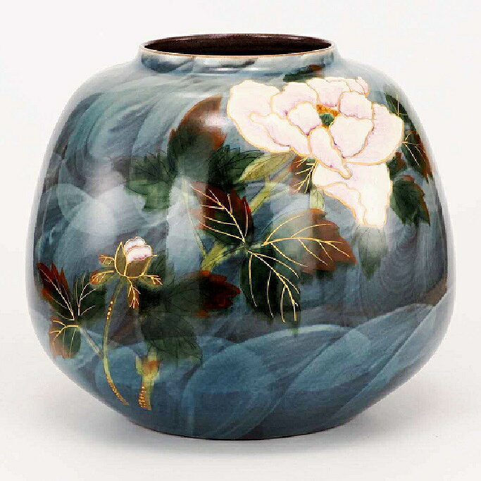乐天商城 - 日本の伝統工芸品【九谷焼】8号花瓶　彩花紋牡丹