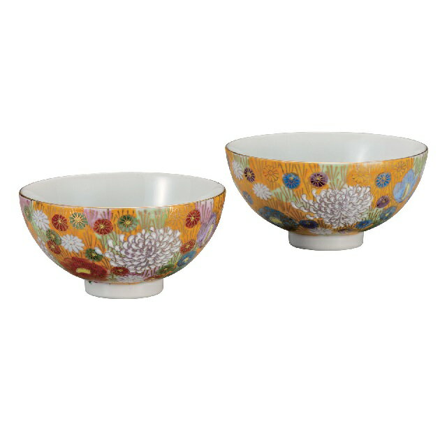 Rakuten - 日本の伝統工芸品【九谷焼】組飯碗 極上金華詰
