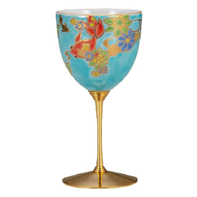 乐天商城 - 日本の伝統工芸品【九谷焼】ワインカップ 金魚 美山窯