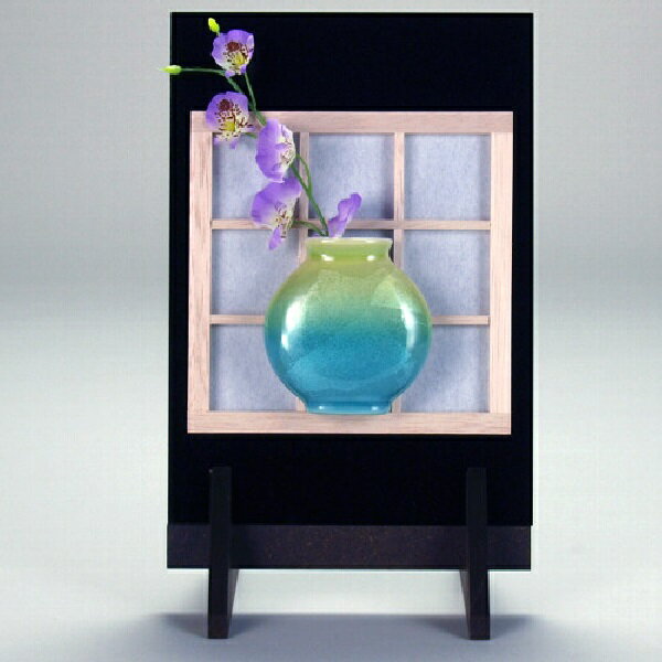 Rakuten - 日本の伝統工芸品【九谷焼】障子掛立 (掛立台付) 銀彩