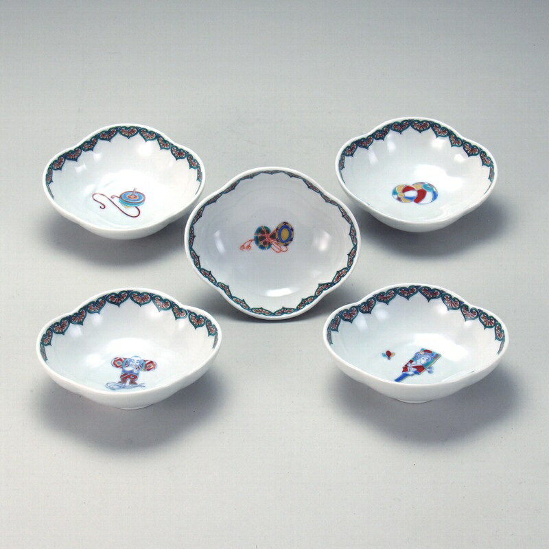 樂天商城 - 日本の伝統工芸品【九谷焼】4号小鉢揃 小紋おもいで（5客組）
