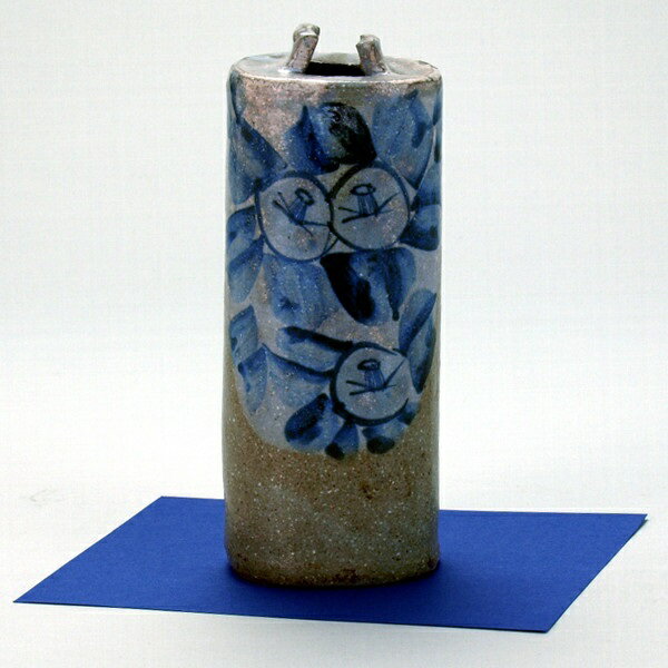 Rakuten - 日本の伝統工芸品【九谷焼】6号掛花生 染山茶花