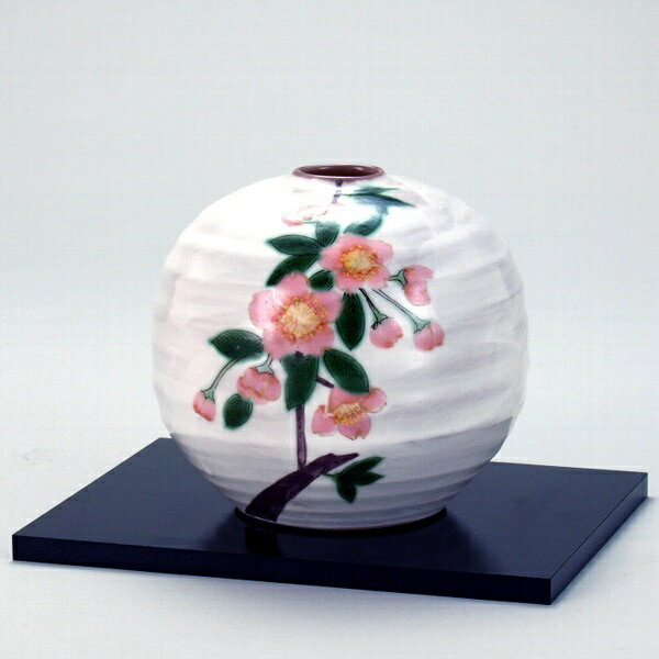 乐天商城 - 日本の伝統工芸品【九谷焼】4.5号一輪生 彩花文 (花台付)