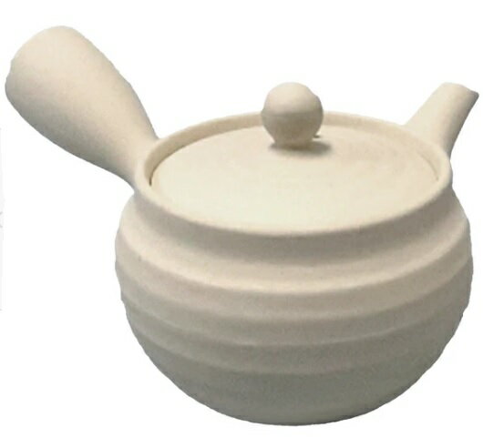 Rakuten - 常滑焼　えむ茶こし急須　白泥　福形線段急須　約340ml