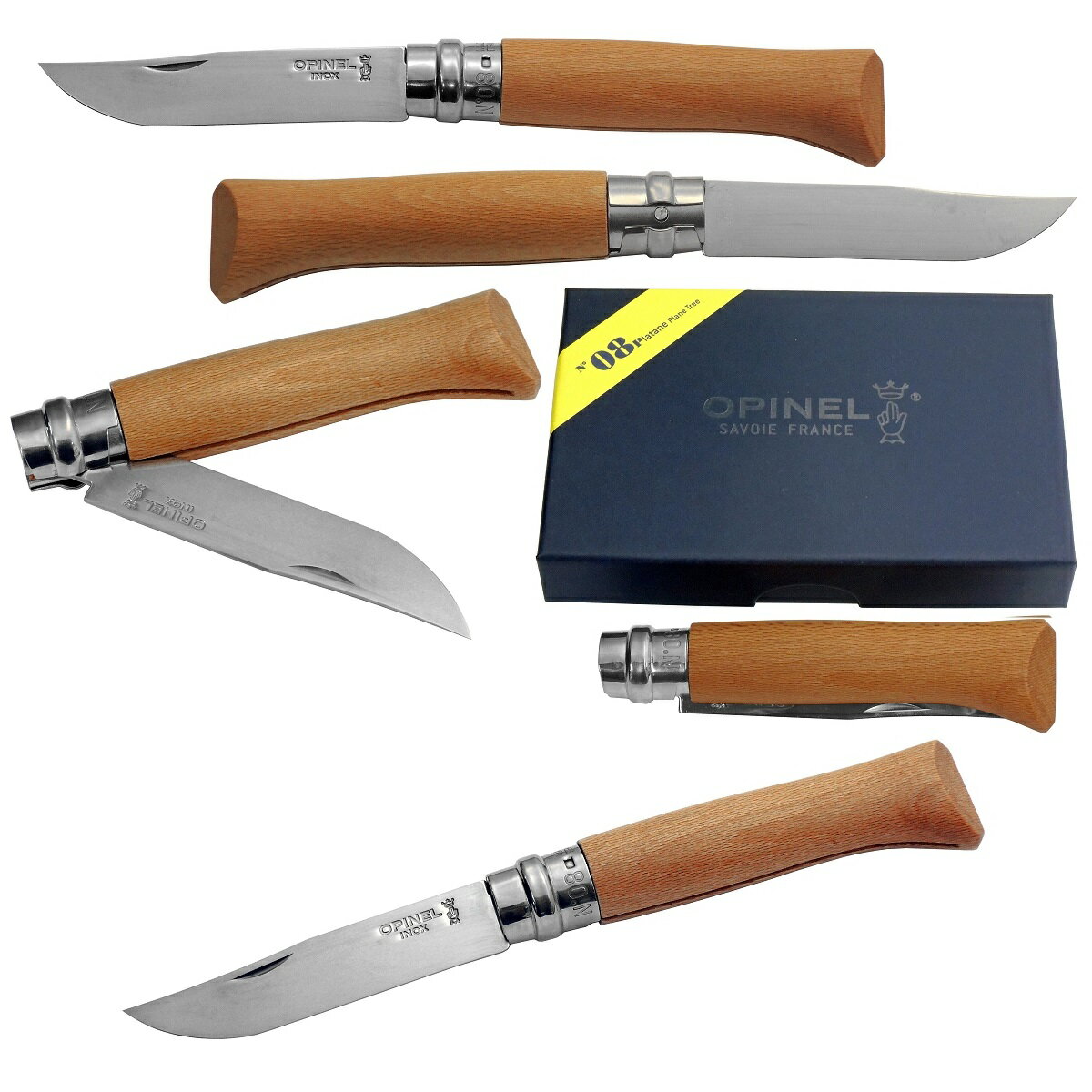 OPINEL (オピネル)　002365　NO.8 ステン　プレーン　ツリー（アウトドア/キャンプ/釣り/登山）