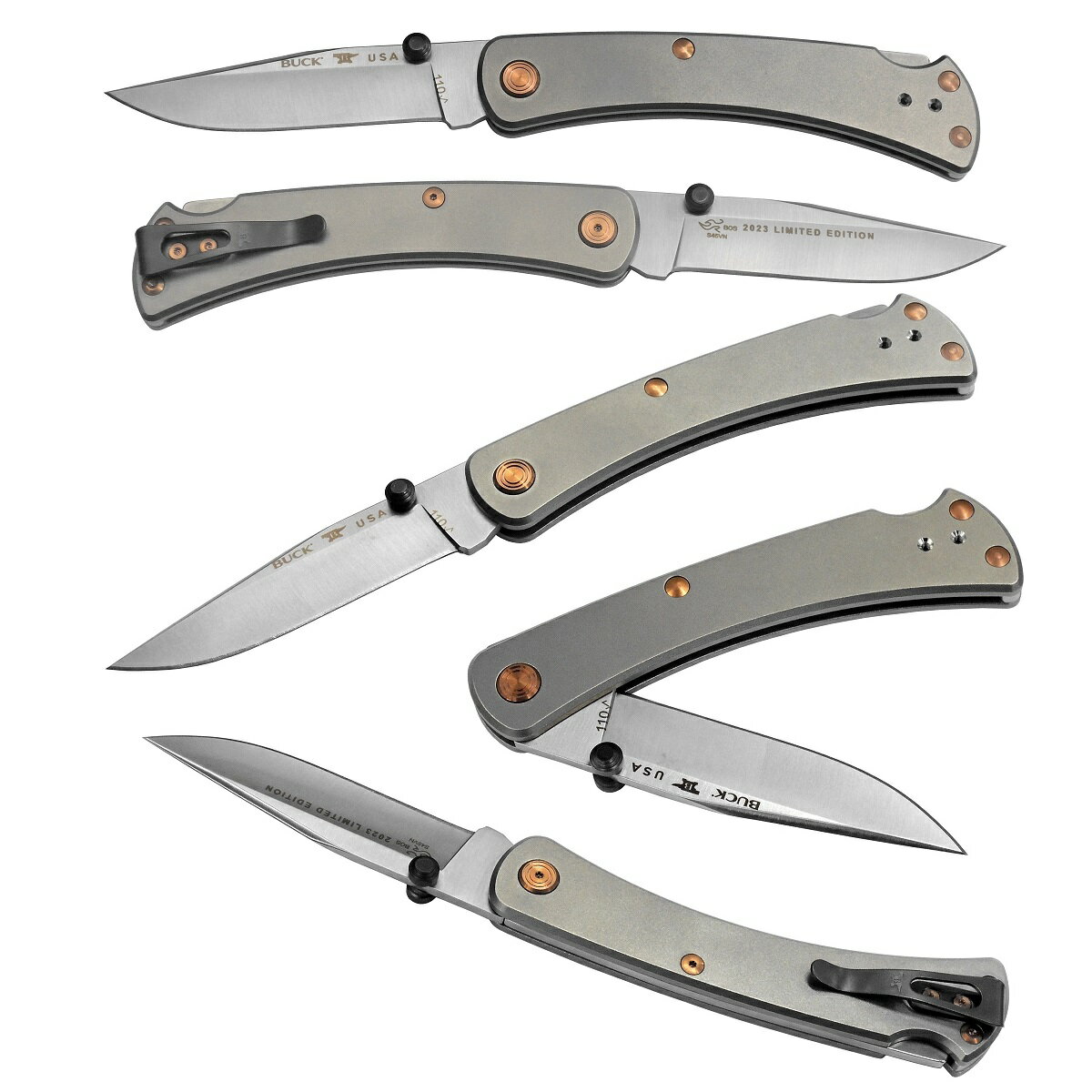 バックナイフ BUCK 110GYSLE1 チタンスリム プロ TRX