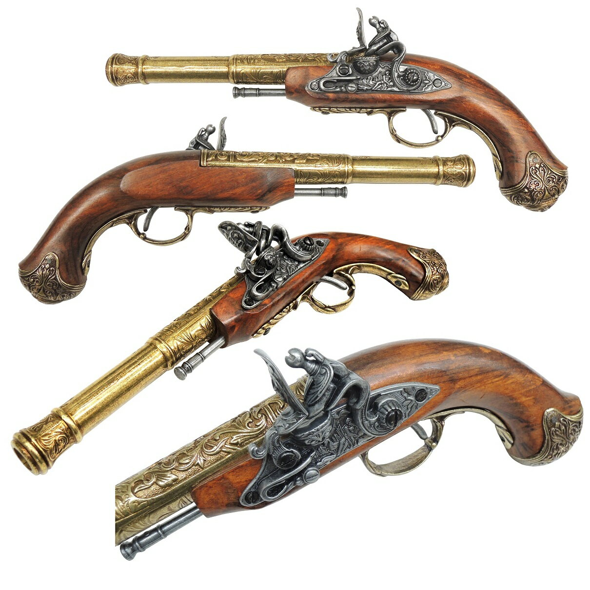 DENIX　デニックス　1296/L　フリントロック　左手用　ゴールド