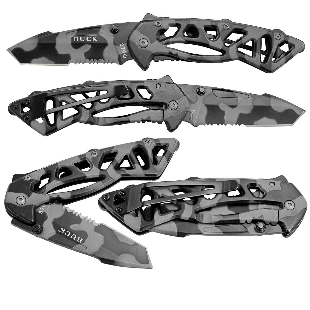 バックナイフ BUCK　870CMX ボーンズ カモ 半波