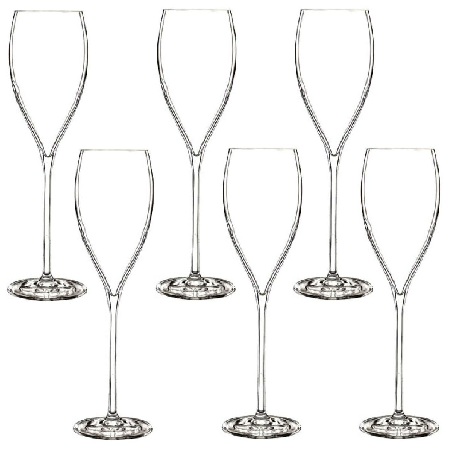 【6客組】bormioli luigi(ボルミオリルイジ) マニフィコ グランキュヴェ (320ml) ワイングラス