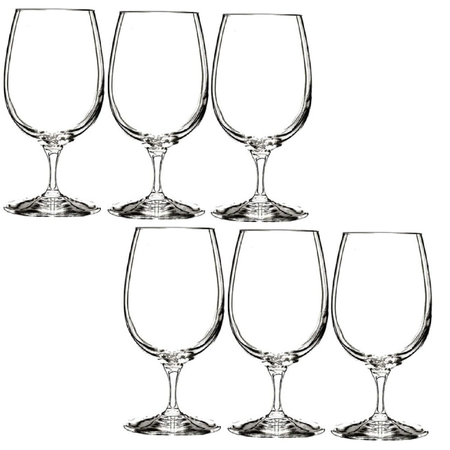 【6客組】bormioli luigi(ボルミオリルイジ) パレス ウォーター (320ml) ワイン・ウォーターグラス