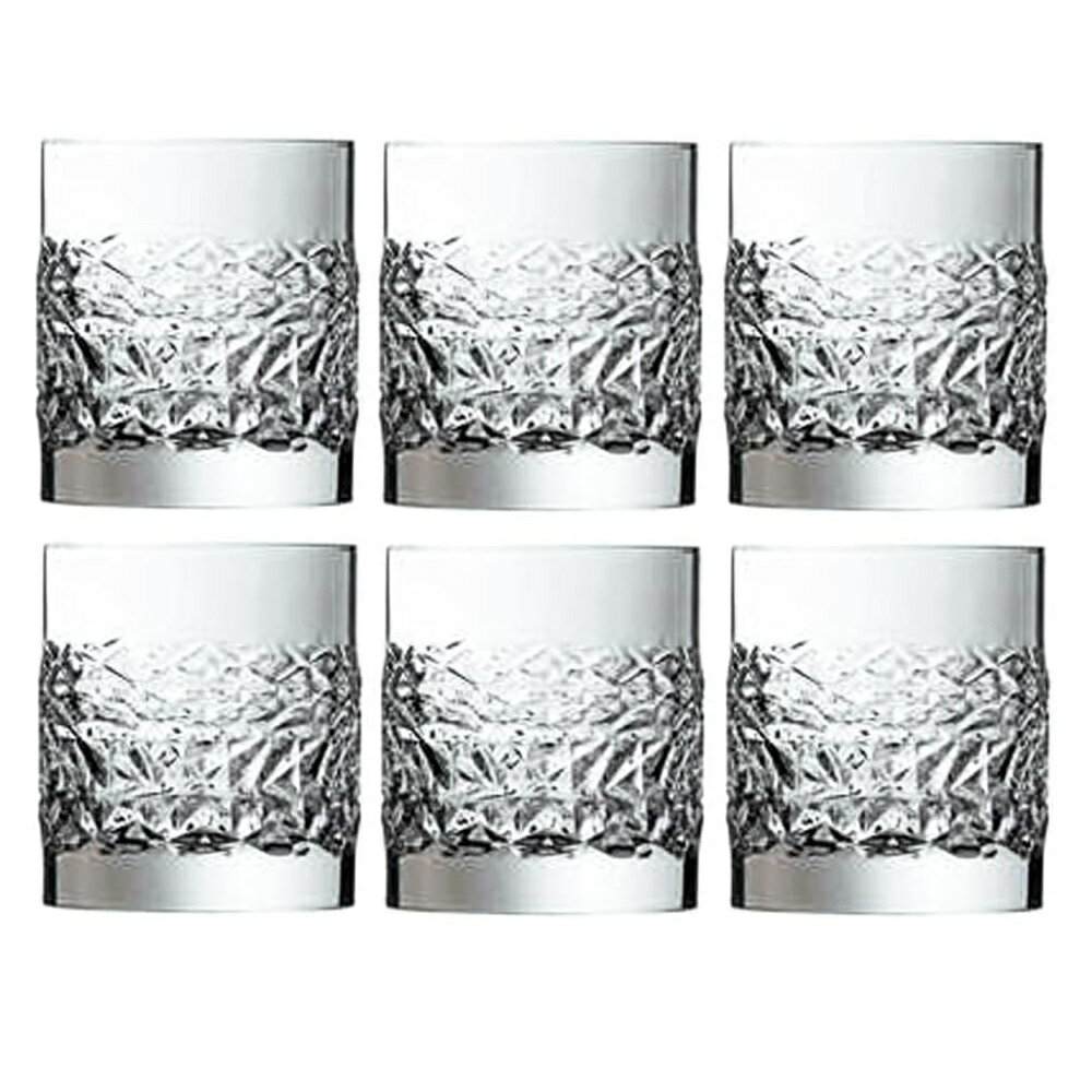 【6客組】Luigi bormioli（ルイジボルミオリ）テクスチャー DOF(380ml) ロックグラス