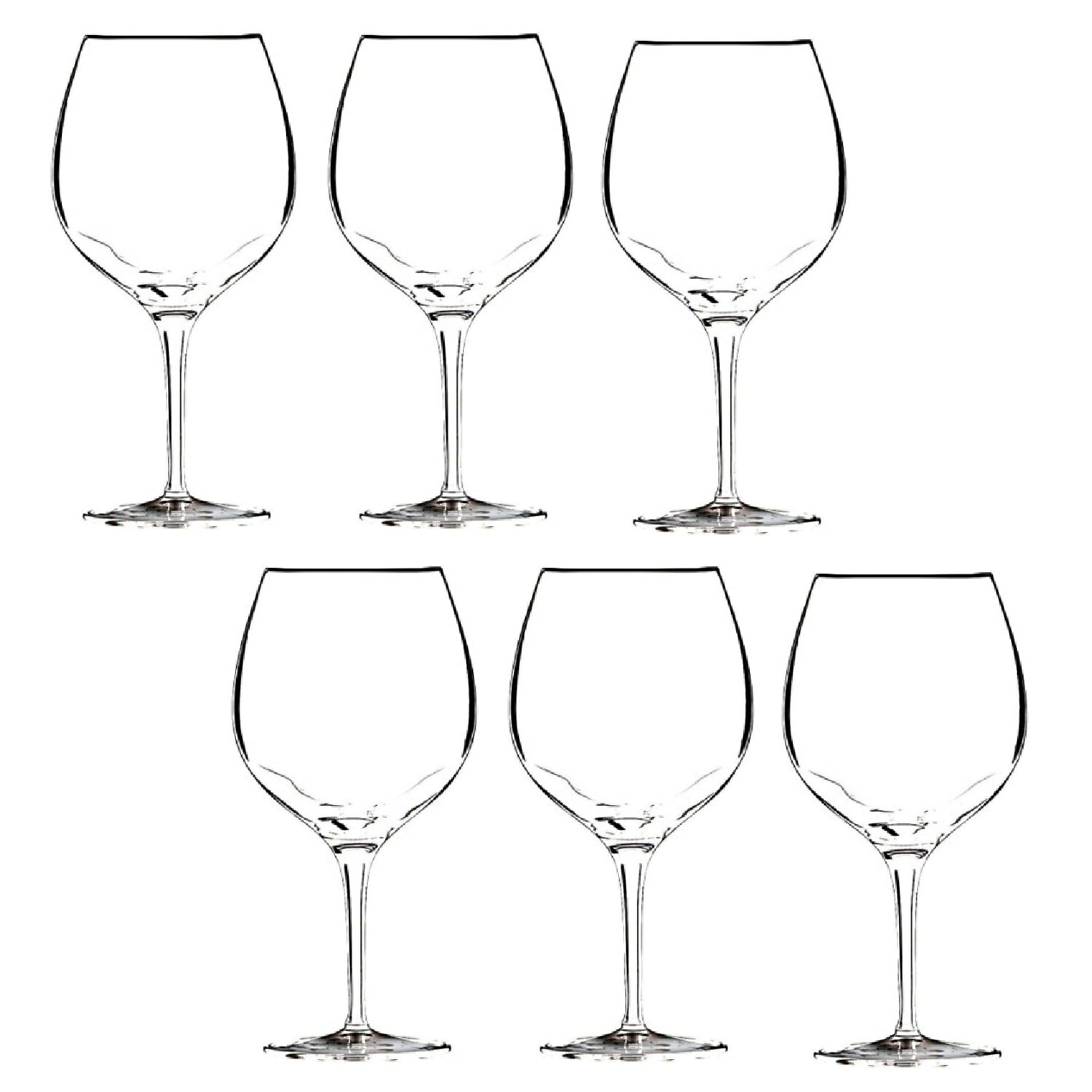 【6客組】Stolzle Lausitz（シュトルッツル）ユニバーサル 00 バーガンディ (720ml) ワイングラス