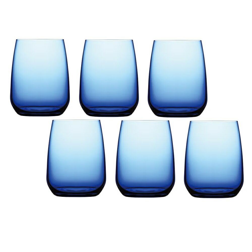 乐天商城 - 【6客組】Bormioli Rocco(ボルミオリロッコ) レストランウォーター コバルト (430ml) タンブラーグラス