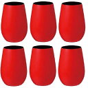【6客組】Stolzle Lausitz(シュトルッツル)エレメンツ レッド・ブラック (465ml) タンブラーグラス(3)