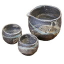 信楽焼 酒器セット 注器・ぐい呑み2客セット (巻雲)