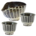 信楽焼 酒器セット 注器・ぐい呑み2客セット (十草)