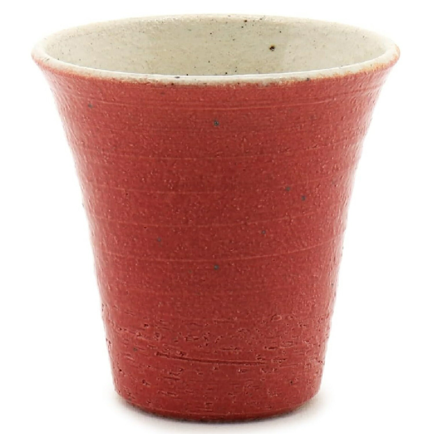 信楽焼 彩雲 フリーカップ (赤)(3)