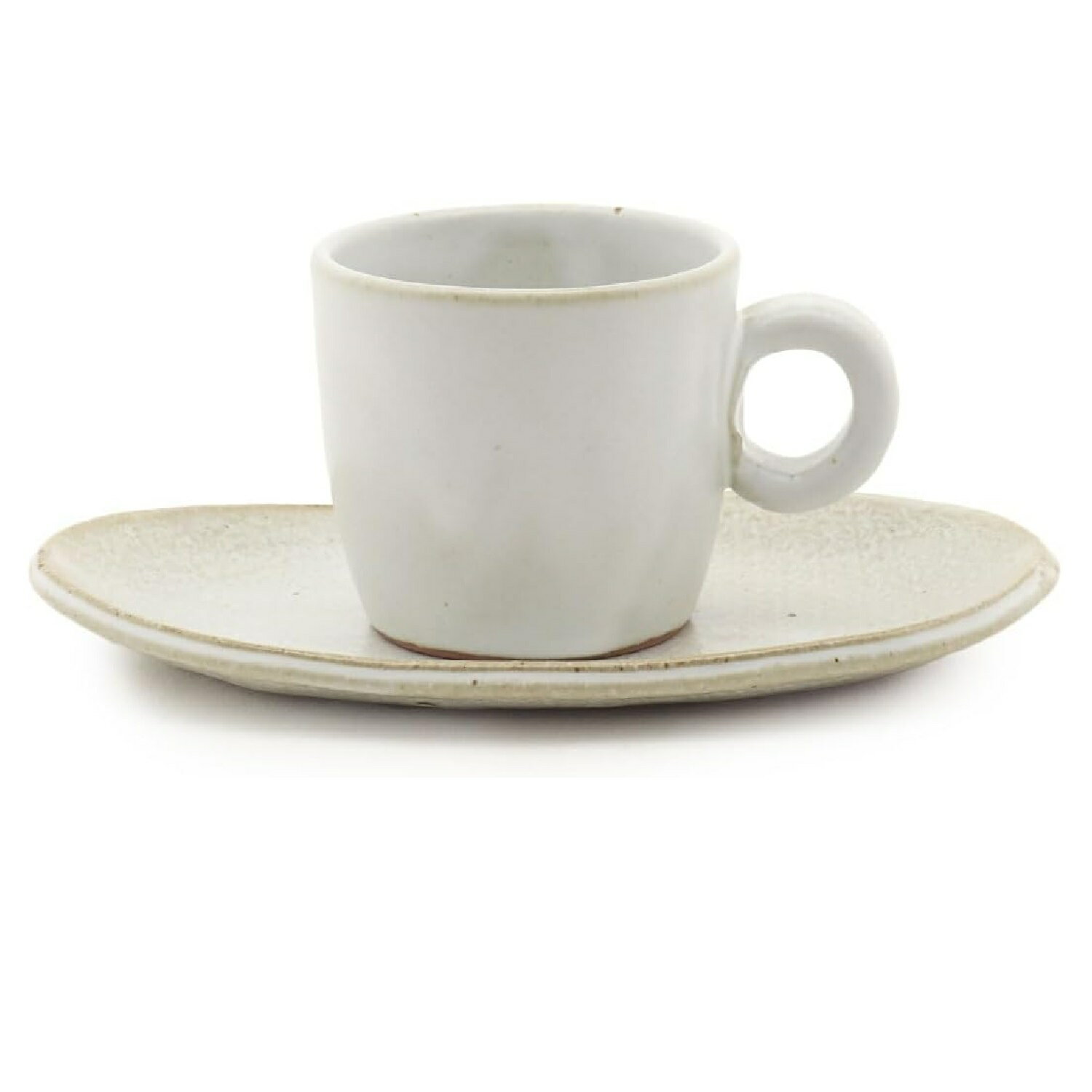 信楽焼 コーヒー碗皿 (萩手)