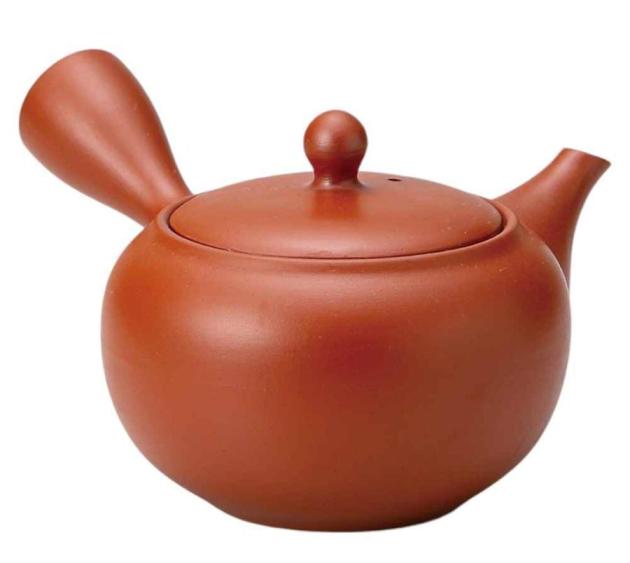 常滑焼急須【さわやか網】里山無地朱泥急須 約430cc