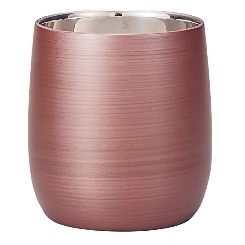 山中漆器 漆磨 二重構造 だるま パール 桃（容量250ml）