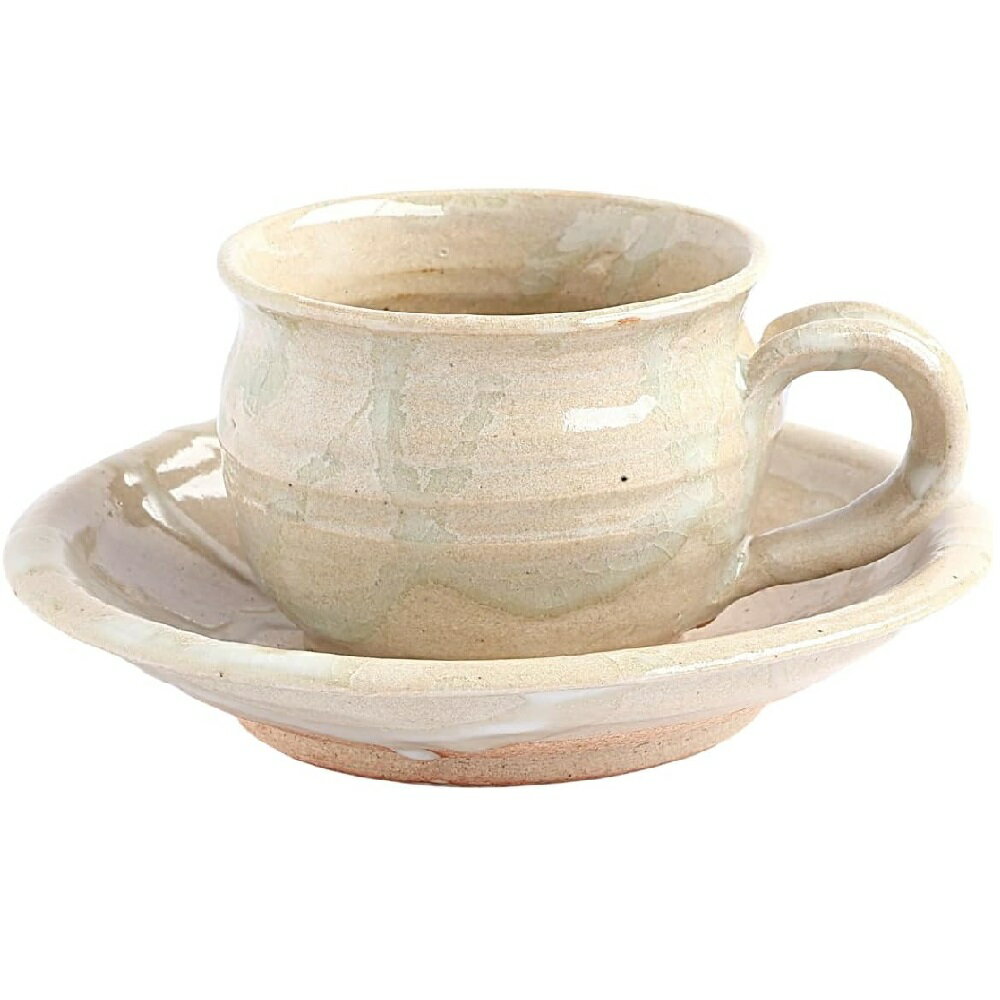 信楽焼 黄味流し コーヒー碗皿