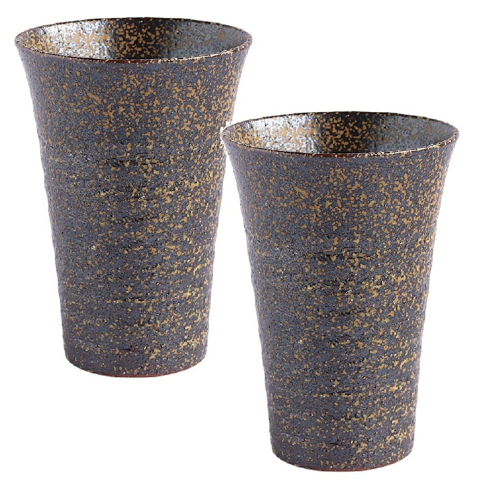 Rakuten - 信楽焼 黒凪フリーカップ(2本組)約250ml