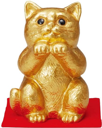 信楽焼　金運置物シリーズNo10 ネコ