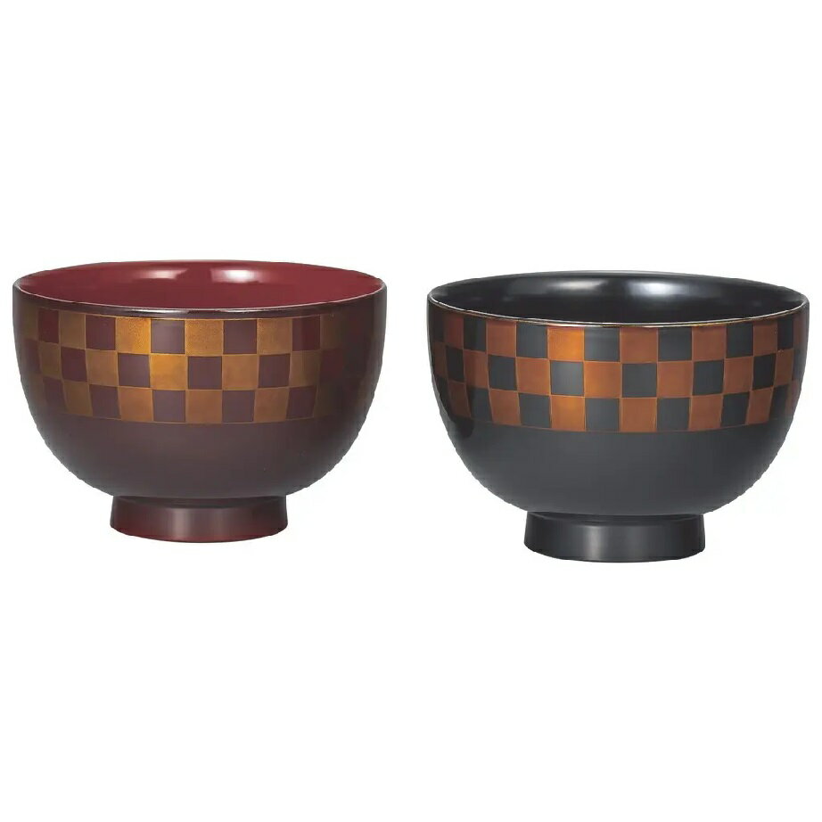 Rakuten - 山中漆器 山中塗 J-Story 夫婦椀 白檀 市松