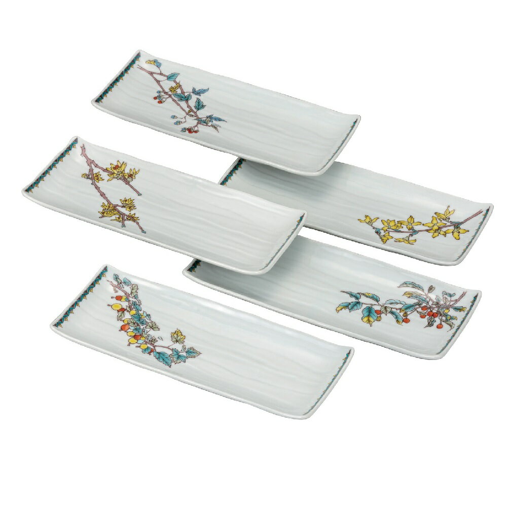 乐天商城 - 日本の伝統工芸品【九谷焼】9号皿揃 果実絵変り（5枚組）