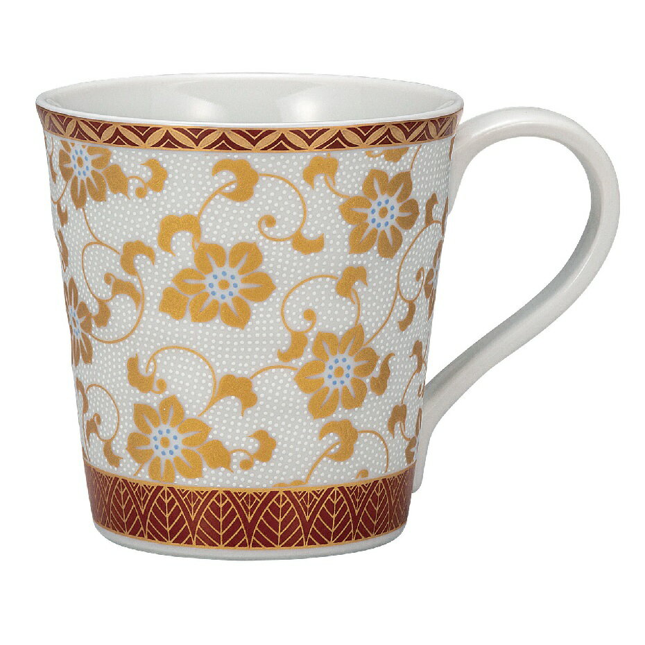 日本の伝統工芸品【九谷焼】マグカップ 白粒鉄仙