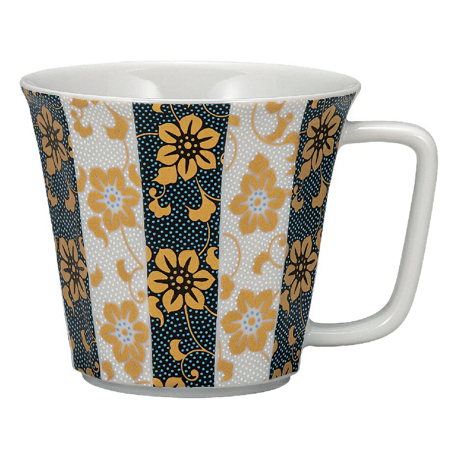 日本の伝統工芸品【九谷焼】マグカップ 鉄仙文