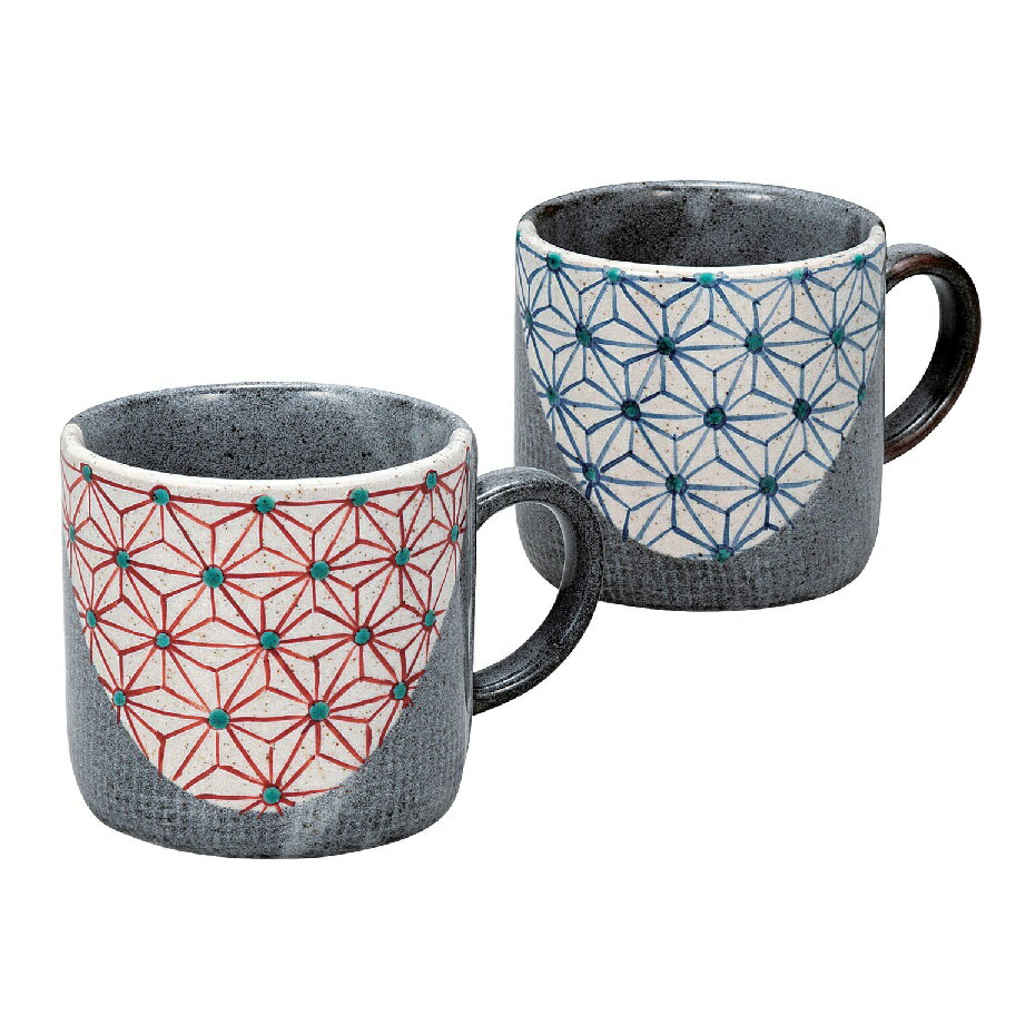 乐天商城 - 日本の伝統工芸品【九谷焼】ペアマグカップ 麻文