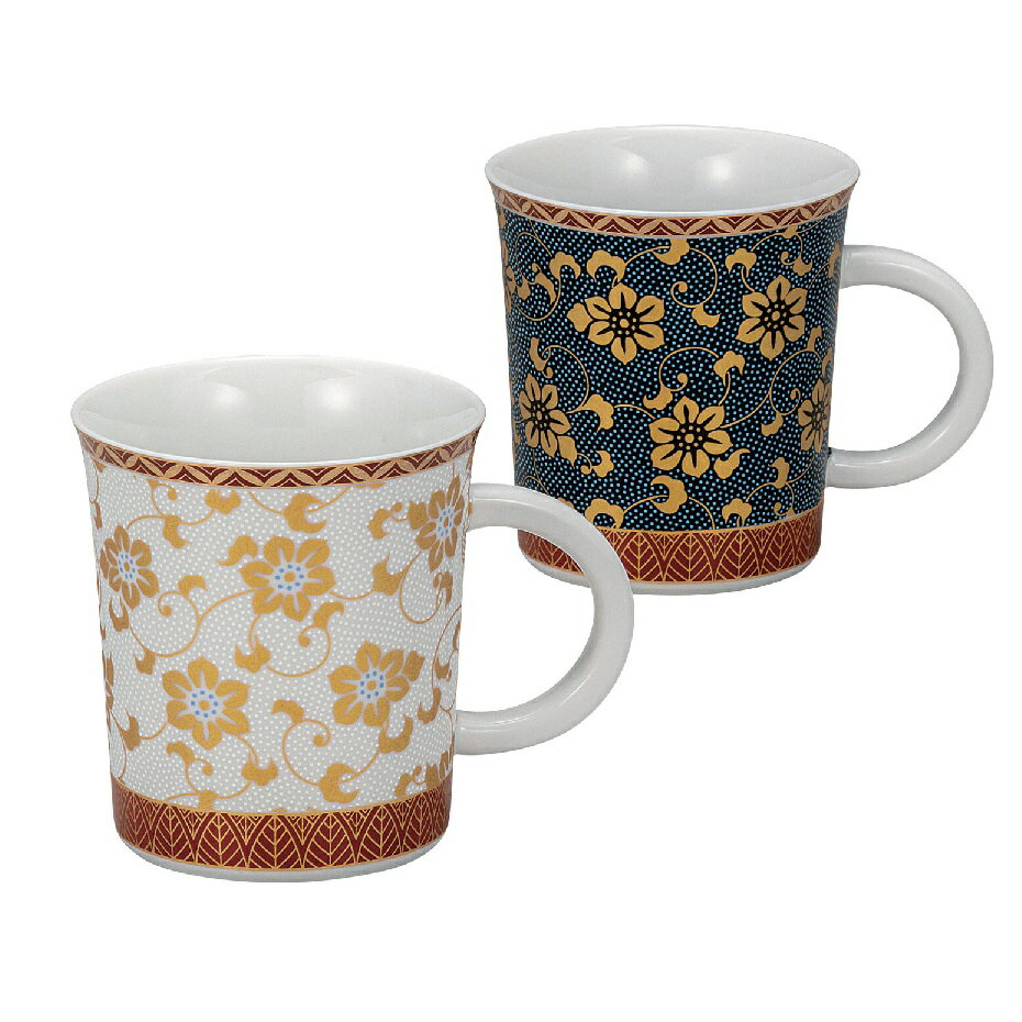 Rakuten - 日本の伝統工芸品【九谷焼】ペアマグカップ コンビ鉄仙
