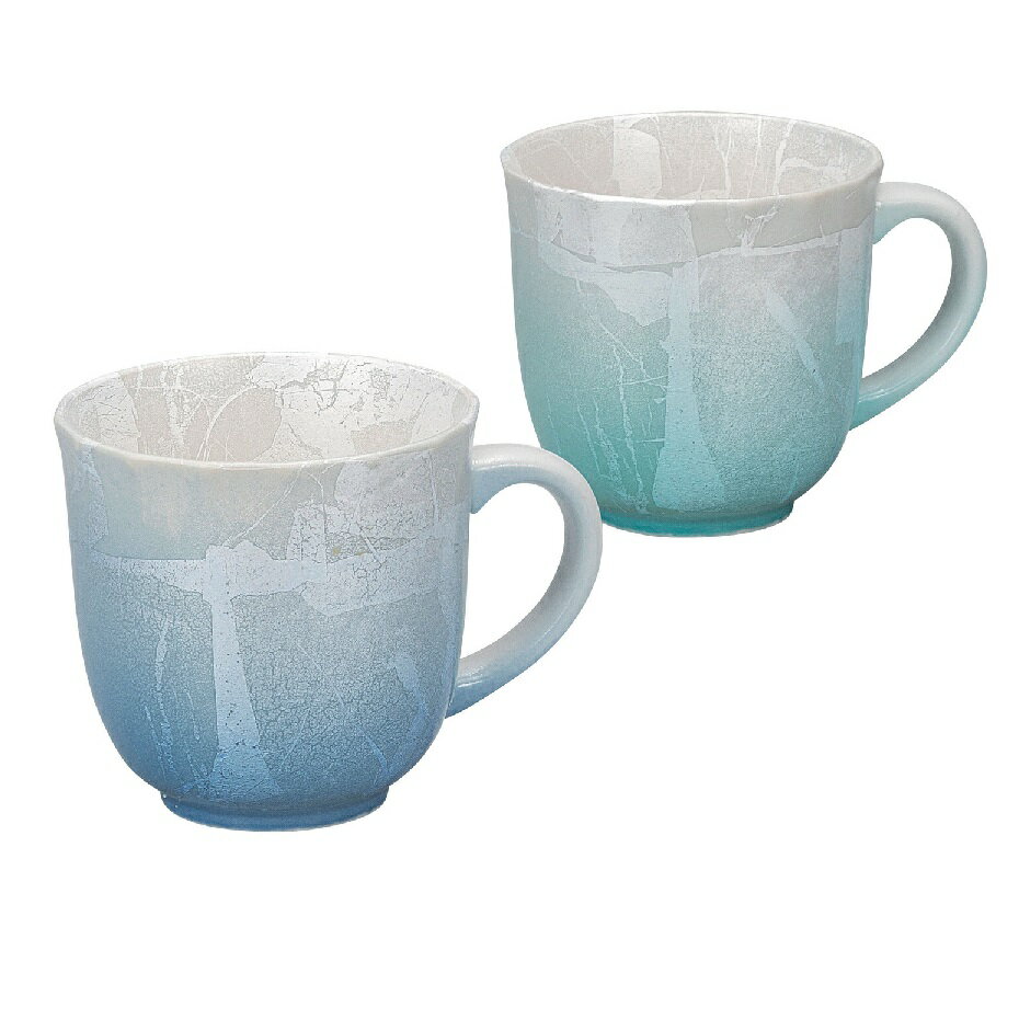 乐天商城 - 日本の伝統工芸品【九谷焼】ペアマグカップ 銀彩 博峰窯