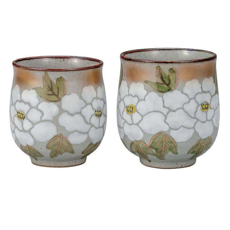 樂天商城 - 日本の伝統工芸品【九谷焼】組湯呑 白牡丹