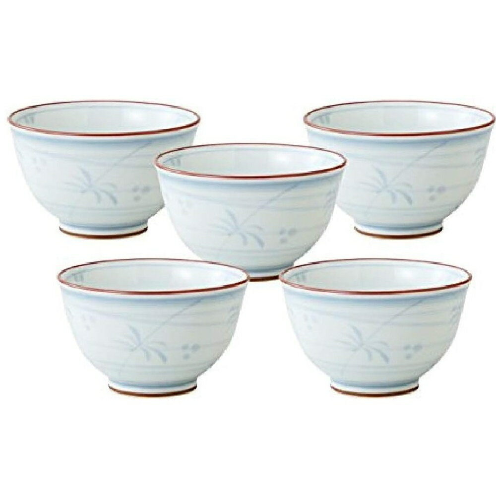 波佐見焼 内外草花 仙茶 (5客組)