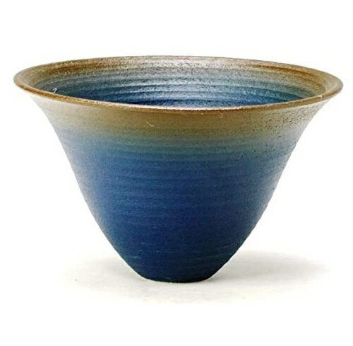 萬古焼 陶炎窯 大宮陶苑 花器 陶炎シリーズ 紺 信楽陶土使用