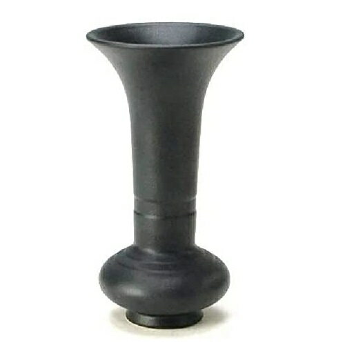 萬古焼 陶炎窯 大宮陶苑 花器 開シリーズ (黒)