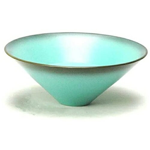 萬古焼 陶炎窯 大宮陶苑 花器 大シリーズ エメラルドグリーン 剣山受付