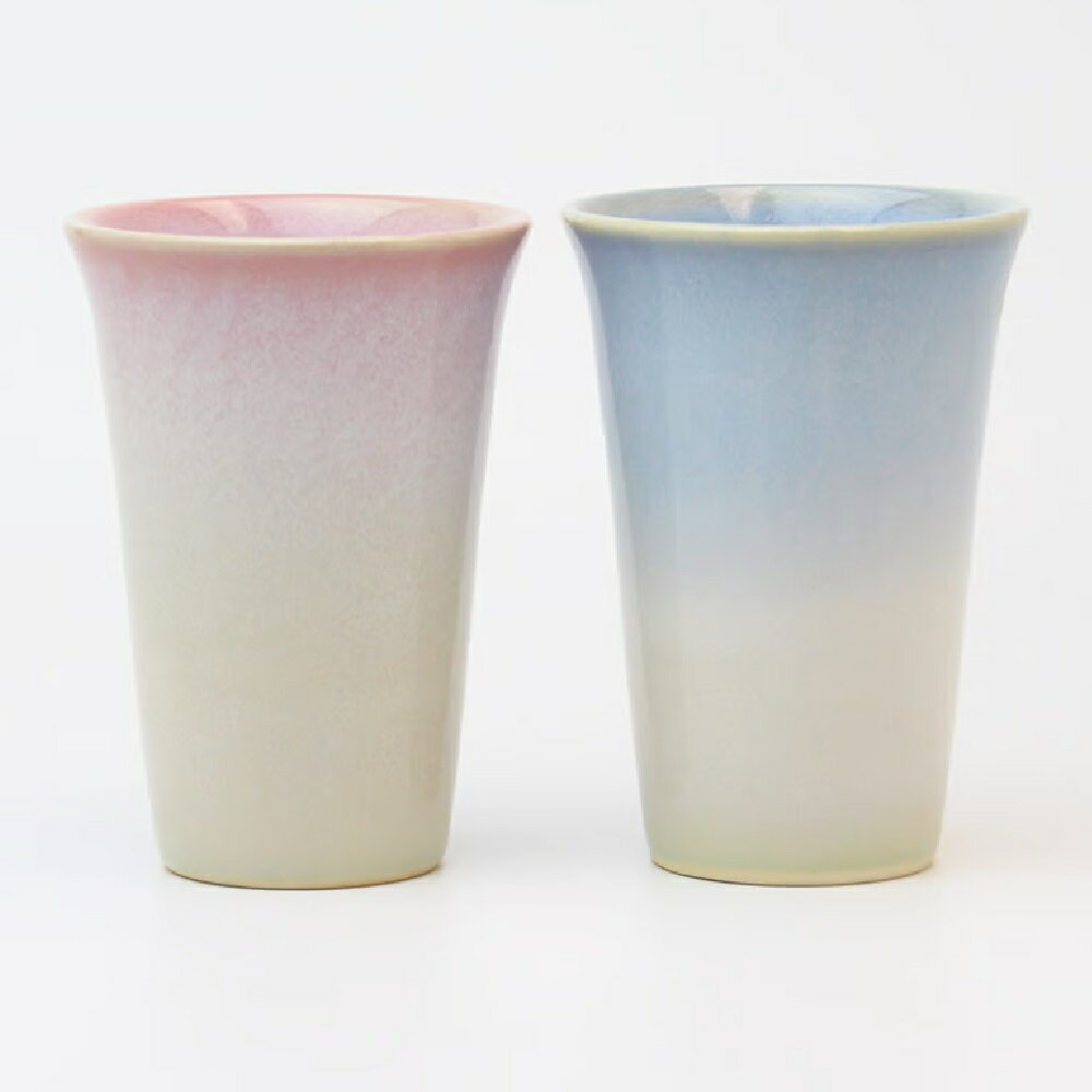 杯子 - 萩焼 椿秀窯 つぼみ フリーカップペア（240ml）×2客