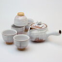 萩焼 椿秀窯 白釉茶器揃 急須:(700ml)碗(210ml)×5