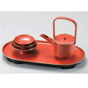 越前漆器 漆遊館 茜朱 福梅小判屠蘇器 (クリアランス品)