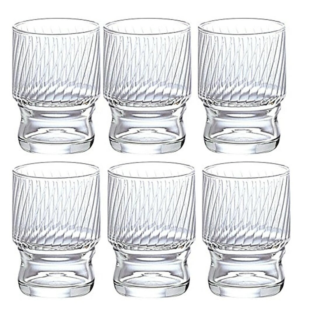 乐天商城 - アデリア(ADERIA) スタッキング グラス 180ml 口部強化 AX デニム（6客組）クリア　(クリアランス品)