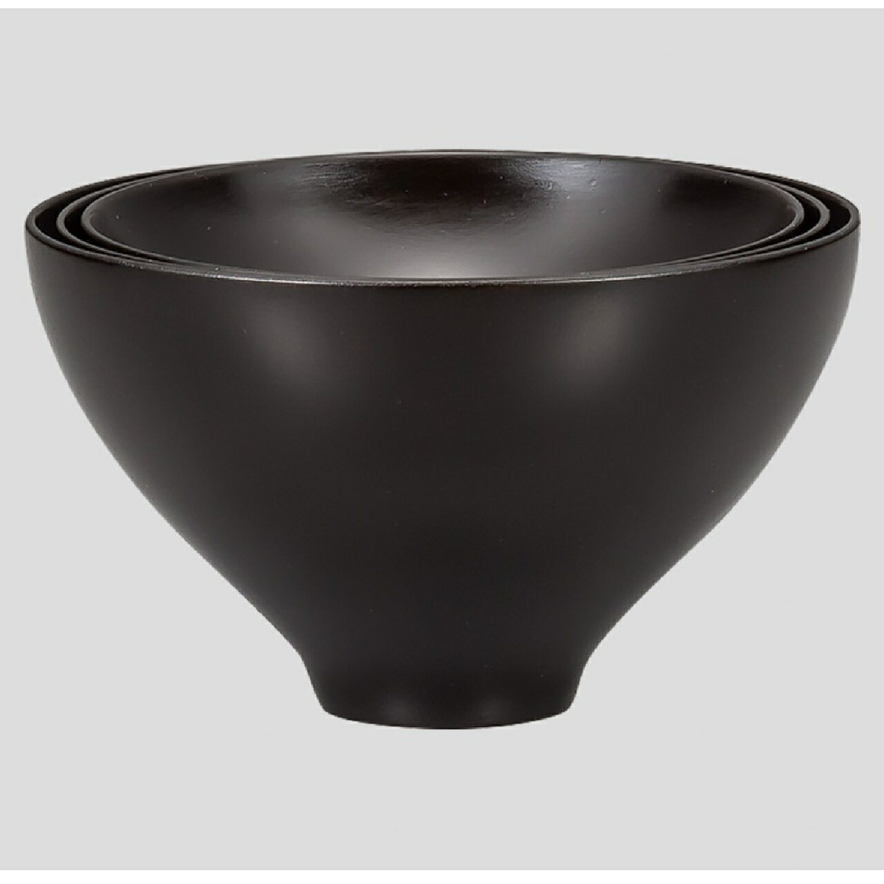 乐天商城 - 山中漆器 山中塗 ひふみ椀 黒摺 3ッ組
