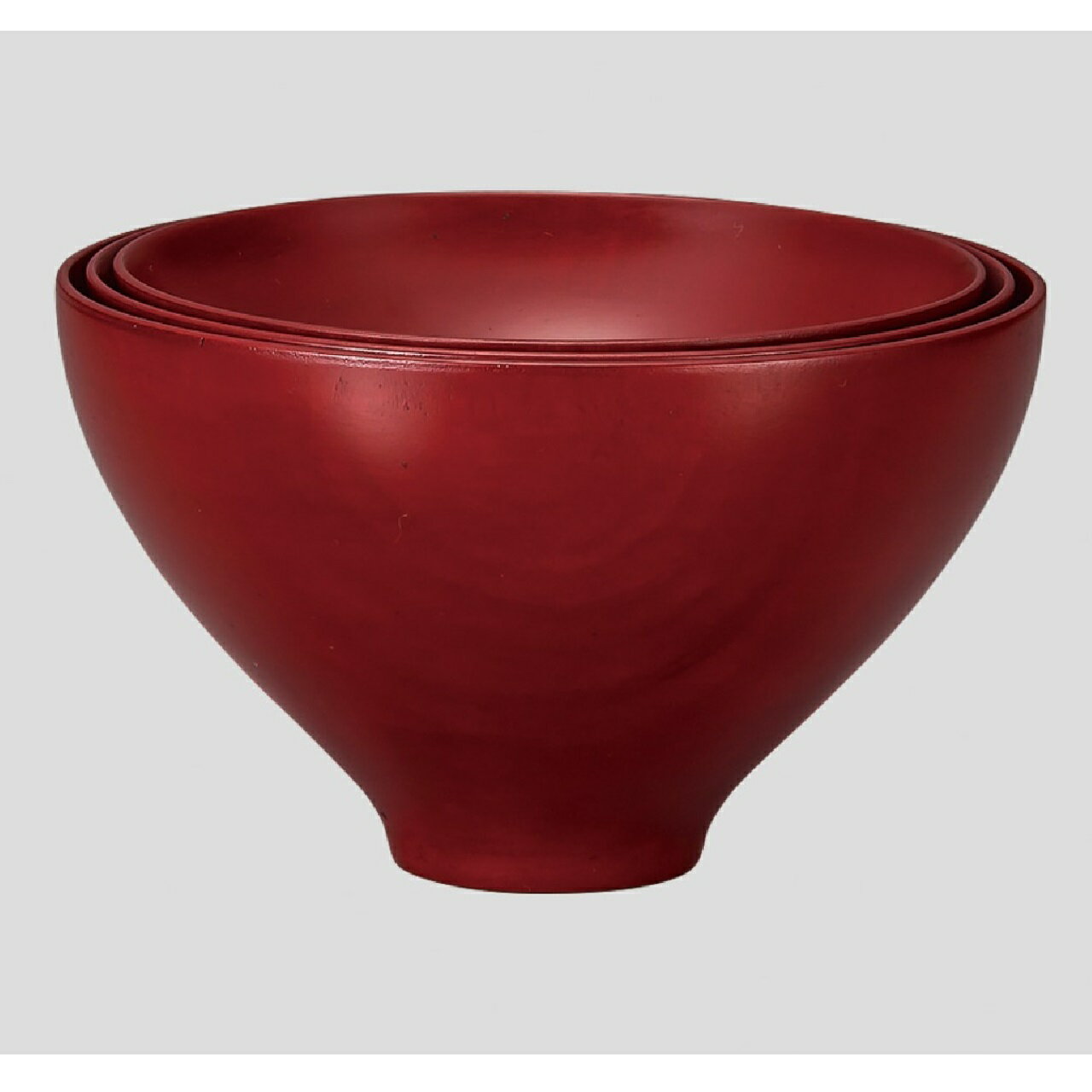 樂天商城 - 山中漆器 山中塗 ひふみ椀 朱摺 3ッ組